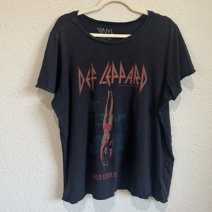 Def Leppard High ‘N’ Dry 1981 Tour T-shirt Graphic Tee Shirt Grunge Music Boho